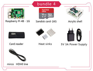 New 2019 Official Original Raspberry Pi 4 Model B Development Board Kit RAM 1G/2G/4G 4 Core CPU 1.5Ghz 3 Speeder Than Pi 3B+